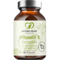 Produktbild von Nature Heart Vitamin B Komplex Kapseln vegan vegetarisch ohne Zusatzstoffe