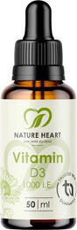Nature Heart Vitamin D3 Tropfen 1000 I.E. laktosefrei und glutenfrei für Erwachsene – Bild 1 von 1
