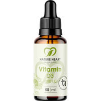 Produktbild von Nature Heart Vitamin D3 Tropfen 1000 I.E. laktosefrei und glutenfrei für Erwachsene