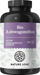 Nature Love Bio Ashwagandha Kapseln 240 Stück 1950 mg Tagesdosis – Bild 1 von 3