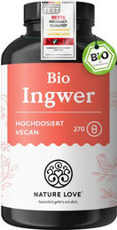 Nature Love Bio Ingwer Kapseln - 270 Stück - hochdosiert und vegan – Bild 1 von 6