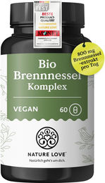 Nature Love Bio Kräuter-Komplex Brennnessel mit Löwenzahn und Birkenblatt 400 mg Kapseln 60 Stück vegan – Bild 1 von 6