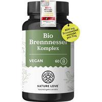 Produktbild von Nature Love Bio Kräuter-Komplex Brennnessel mit Löwenzahn und Birkenblatt 400 mg Kapseln 60 Stück vegan