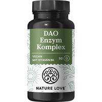 Produktbild von Nature Love DAO Enzym Komplex mit Vitamin B6 aus Erbsensprossenpulver vegan Kapseln