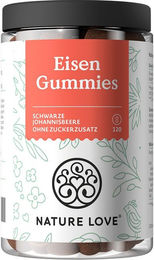 Nature Love Eisen Gummies vegan und zuckerfrei für Erwachsene und Kinder 120 Stück – Bild 1 von 4