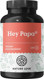 Nature Love Hey Papa Kapseln für Männer mit Folsäure, Maca, Selen, Zink, L-Arginin, L-Carnitin und Q10, vegan, ohne Zusatzstoffe, 120 Kapseln – Bild 1 von 4