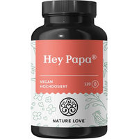 Produktbild von Nature Love Hey Papa Kapseln für Männer mit Folsäure, Maca, Selen, Zink, L-Arginin, L-Carnitin und Q10, vegan, ohne Zusatzstoffe, 120 Kapseln