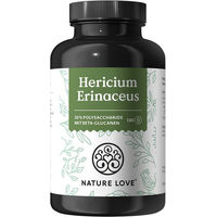 Produktbild von Nature Love Lions Mane Kapseln 180 Stück – Hochdosierter Hericium Erinaceus Extrakt – Vegan, glutenfrei und laktosefrei