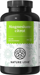 Nature Love Magnesium Tri-Magnesium Dicitrat Komplex Vegan 180 Kapseln – Bild 1 von 2