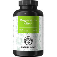 Produktbild von Nature Love Magnesium Tri-Magnesium Dicitrat Komplex Vegan 180 Kapseln