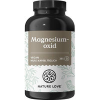 Produktbild von Nature Love Magnesiumoxid Kapseln mit 400 mg elementarem Magnesium pro Kapsel 365 Stück
