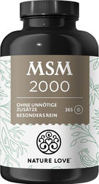 Nature Love MSM 2000mg mit Vitamin C vegan Tabletten 365 Stück – Bild 1 von 2