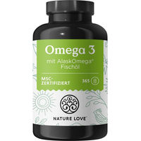 Produktbild von Nature Love Omega 3 AlaskOmega MSC-zertifiziert 365 Kapseln