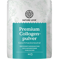 Produktbild von Nature Love Premium Kollagen Pulver mit Typ I und III Peptiden aus Rind 500g geschmacksneutral