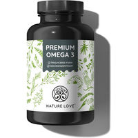 Produktbild von Nature Love Premium Omega 3 Fischöl Kapseln mit 80% EPA und DHA 120 Kapseln