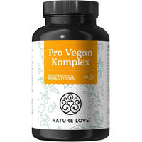 Produktbild von Nature Love Pro Vegan Komplex mit Vitaminen und Mineralstoffen, 120 Kapseln, vegan und laborgeprüft