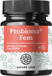Nature Love Probiona Fem Probiotikum für Frauen mit Lactobacillus Rhamnosus, Acidophilus und Crispatus Casei in Kapseln ohne Zusatzstoffe – Bild 1 von 3