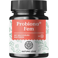 Produktbild von Nature Love Probiona Fem Probiotikum für Frauen mit Lactobacillus Rhamnosus, Acidophilus und Crispatus Casei in Kapseln ohne Zusatzstoffe