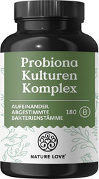 Nature Love Probiona Komplex Vegan Kapseln mit 20 Mrd. KBE Lactobacillus und Bifidobakterien 180 Kapseln – Bild 1 von 3