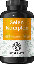 Nature Love Selen Komplex Kapseln mit Natriumselenit, L-Selenmethionin und Selenhefe - 365 Stück - vegan, glutenfrei und laktosefrei – Bild 1 von 6