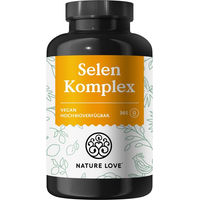 Produktbild von Nature Love Selen Komplex Kapseln mit Natriumselenit, L-Selenmethionin und Selenhefe - 365 Stück - vegan, glutenfrei und laktosefrei