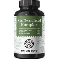 Produktbild von Nature Love Stoffwechsel Komplex – 120 Kapseln – mit Chrom und Kräuter-Komplex – vegan