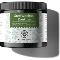 Produktbild von Nature Love Stoffwechsel Routine Pulver mit Apfelessig, Ingwer und Zitrone, Vitamin C und Cholin, vegan, 150 g