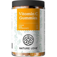 Produktbild von Nature Love Vitamin C Gummis vegan und zuckerfrei für Kinder und Erwachsene 120 Stück