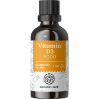Produktbild von Nature Love Vitamin D3 5000 Tropfen 50 ml ohne Zusatzstoffe in MCT-Öl