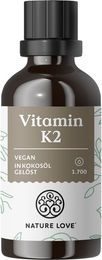 Nature Love Vitamin K2 MK-7 Tropfen 200 µg 50 ml vegan glutenfrei und laktosefrei – Bild 1 von 3