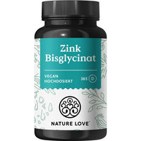 Produktbild von Nature Love Zink hochdosiert 25 mg Zink-Bisglycinat Tabletten 365 Stück