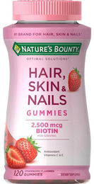 Nature's Bounty Haar Haut und Nägel Gummis Erdbeere glutenfrei und laktosefrei 120 Stück – Bild 1 von 1