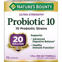 Produktbild von Nature's Bounty Probiotic 10 Kapseln für Erwachsene vegetarisch glutenfrei zuckerfrei laktosefrei 70 Stück