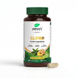 Nature's Finest GLPRO Kapseln mit Chrom und Kräuter-Komplex aus Johannisbrot, Nopal und Grüntee, vegan, 60 Kapseln – Bild 1 von 2