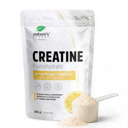 Nature's Finest Kreatin-Monohydrat Pulver Zitrone mit Vitamin C vegan zuckerfrei glutenfrei 300 g – Bild 1 von 2