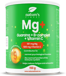 Nature's Finest Magnesium Guarana B-Komplex Vitamin C Pulver zuckerfrei – Bild 1 von 2