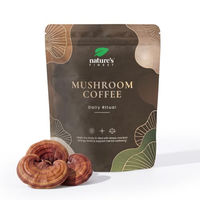 Produktbild von Nature's Finest Mushroom Coffee Pilzkaffee mit Ashwagandha, Reishi und Chaga Pulver zuckerfrei 150 g