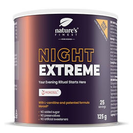 Nature's Finest Night Burn Extreme Trinkpulver mit Morosil Rote Orange und L-Carnitin, vegan und zuckerfrei, 125 g – Bild 1 von 11