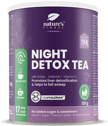 Nature's Finest Night Detox Tea, zuckerfreier Entgiftungstee mit Baldrian und Mariendistel, ohne Zusatzstoffe und glutenfrei – Bild 1 von 7