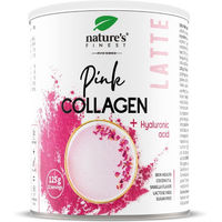 Produktbild von Nature's Finest Pink Latte Kollagen mit Hyaluronsäure und Ashwagandha Pulver zuckerfrei und laktosefrei