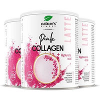 Produktbild von Nature's Finest Pink Latte Kollagen mit Hyaluronsäure und Ashwagandha Pulver zuckerfrei und laktosefrei