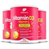 Produktbild von Nature's Finest Vitamin D3 und Vitamin C Pulver zuckerfrei