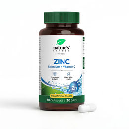 Nature's Finest Zink Gluconat Selen und Vitamin C Ascorbinsäure 30 vegane Kapseln – Bild 1 von 1