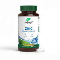 Produktbild von Nature's Finest Zink Gluconat Selen und Vitamin C Ascorbinsäure 30 vegane Kapseln