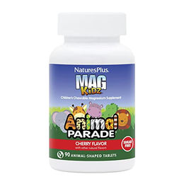 Nature's Plus Animal Parade MagKidz Magnesium Lutschtabletten für Kinder vegan glutenfrei 90 Stück – Bild 1 von 7