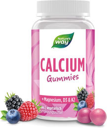 Nature's Way Calcium Gummis mit 500 mg Calcium für Erwachsene und Kinder vegetarisch glutenfrei und laktosefrei 60 Stück – Bild 1 von 2