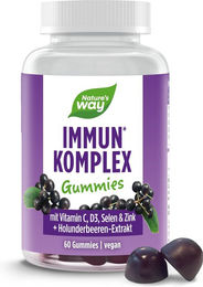 Nature's Way Immun Komplex Gummies für Erwachsene mit Vitamin C, Zink und D3, vegan, glutenfrei und laktosefrei, 60 Stück – Bild 1 von 4