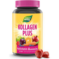 Produktbild von Nature's Way Kollagen Gummibärchen mit 255 mg Kollagen-Peptiden und 2500 µg Biotin Erdbeer-Geschmack ohne Gelatine glutenfrei laktosefrei