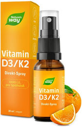 Nature's Way Vitamin D3/K2 Spray 1000 I.E. vegan und zuckerfrei für Erwachsene und Kinder – Bild 1 von 4