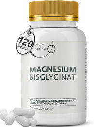 Nature spring Magnesium Bisglycinat Kapseln vegan 180 Stück – Bild 1 von 2